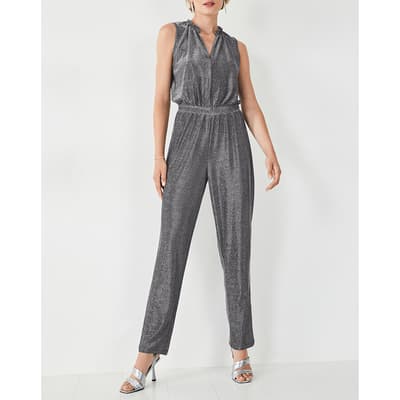 Silver Florine Sleeveless Jumpsuit