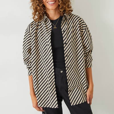 Black and Cream Pia Stripe Shirt 