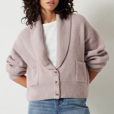 Pink Kinsley Wool Blend Cardigan