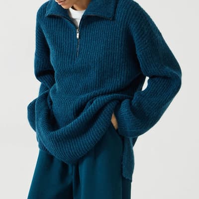 Blue Rayne Wool Blend Jumper