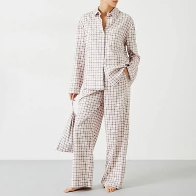 Pink Luella Brushed Twill Pyjama Set