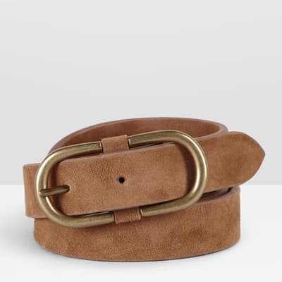 Brown Ivy Suede Leather Belt