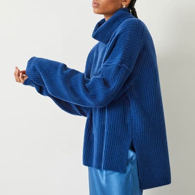 Blue Keily Wool Blend Jumper