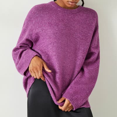 Purple Elaine Wool Blend Jumper