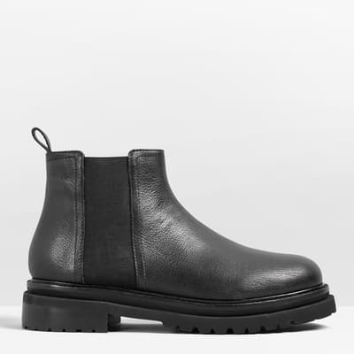 Black Bailey Leather Boots