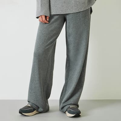 Grey Theo Tailored Cotton Trousers