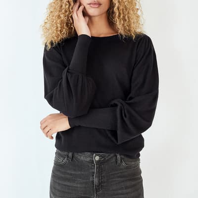 Black Ember Wool Blend Jumper