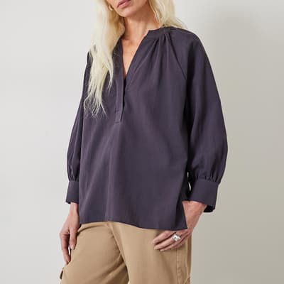 Charcoal Rhea Cotton Top