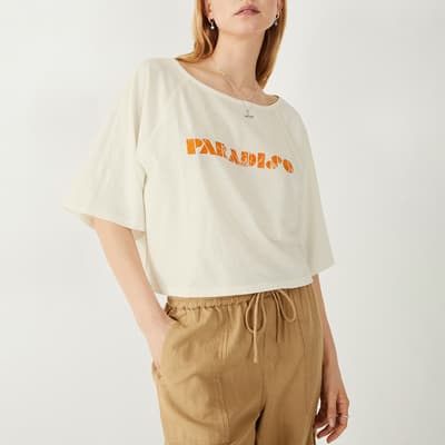 Cream Paradiso Cotton T-Shirt