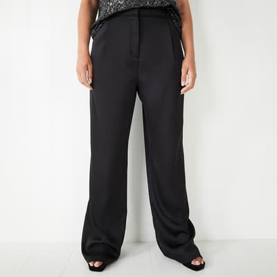 Black Cecily Satin Trousers