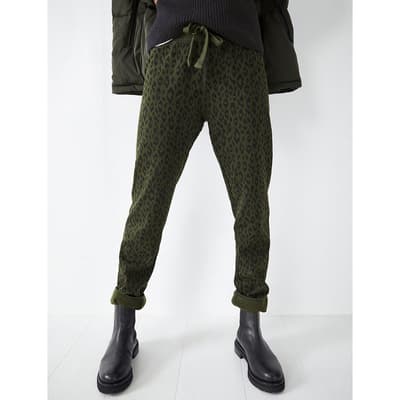 Khaki Morgan printed Joggers