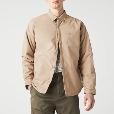 Beige Popper Woven Shirt