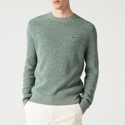 Turquoise Crew Neck Knitted Jumper