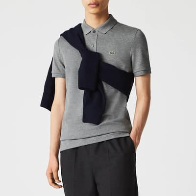 Grey Short Sleeve Polo Shirt