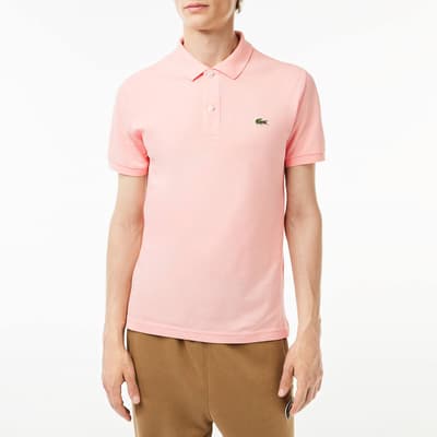 Pale Pink 2 Button Placket Polo Shirt