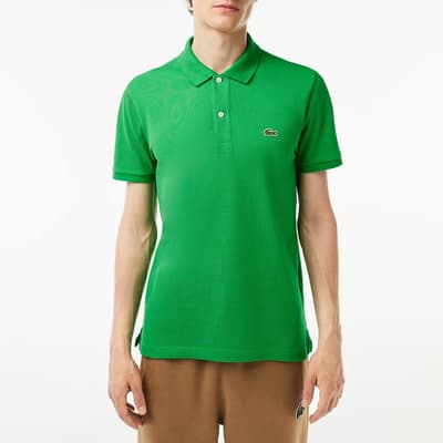 Green 2 Button Placket Polo Shirt