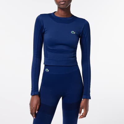 Dark Blue Long Sleeve Sport Top