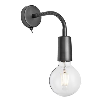 Sleek Edison Adjustable Wall Light - Pewter