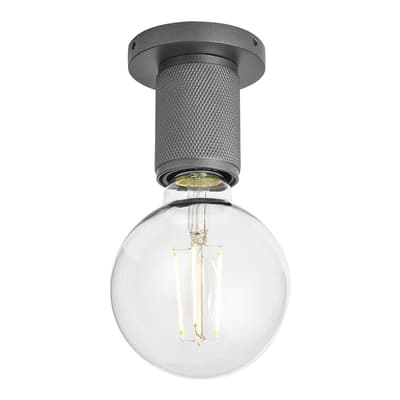 Knurled Edison Spotlight - Pewter