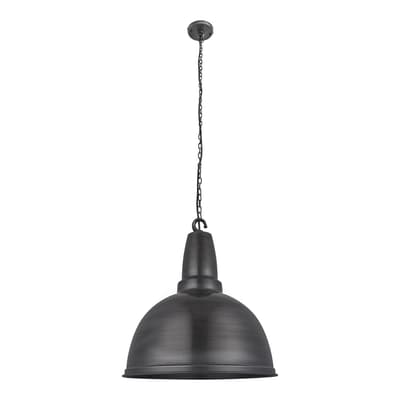 Retro Large Pendant - 17 Inch - Pewter