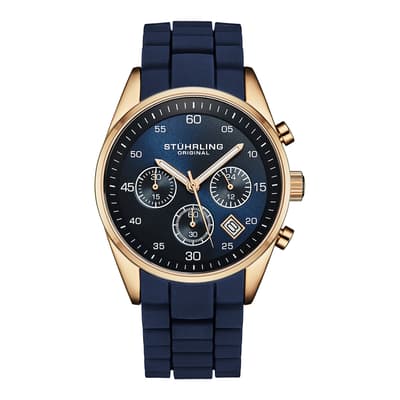 Men′s Blue Chrono Quartz 52mm