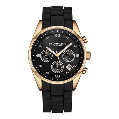 Men′s Black Chrono Quartz 52mm