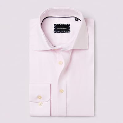 Pink Royal Herringbone Cotton Shirt