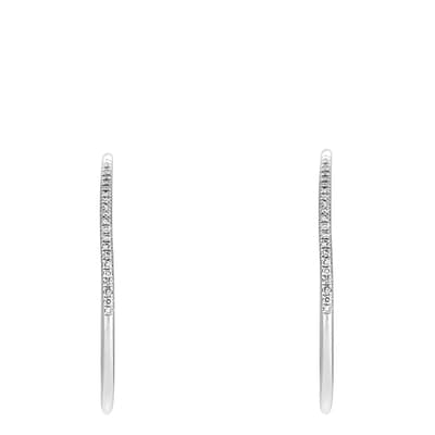 Muse White Gold Camino Hoop Earrings