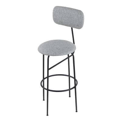 Seclus Bar Stool, Emporio Grey/Mat Black