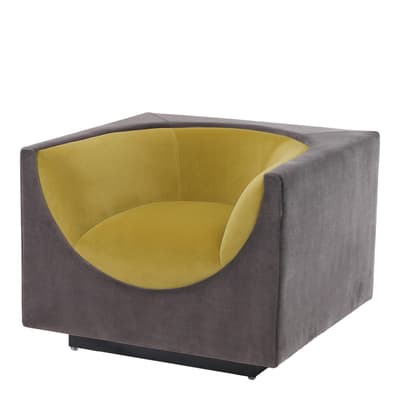 Era Swivel Chair, Kaster Slate/Kaster Mustard