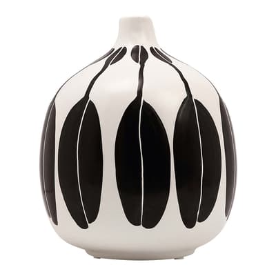 Morton Vase Ceramic vase, White,Black 