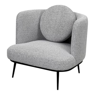 V Lux Occasional Chair, Light Grey