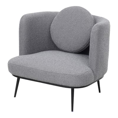 V Lux Occasional Chair, Dark Grey