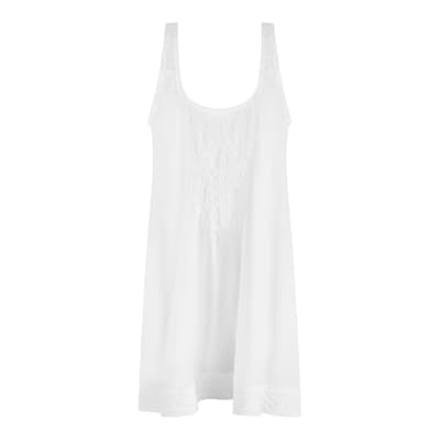 White Aloha Slip Dress