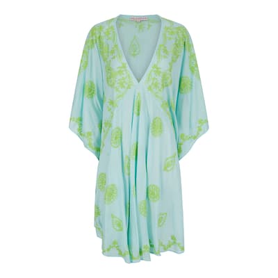 Aqua-Lime Ola Mini Dress