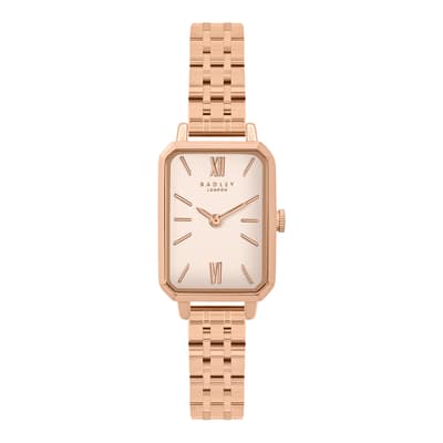 Rose Gold Rectangle Bracelet Watch