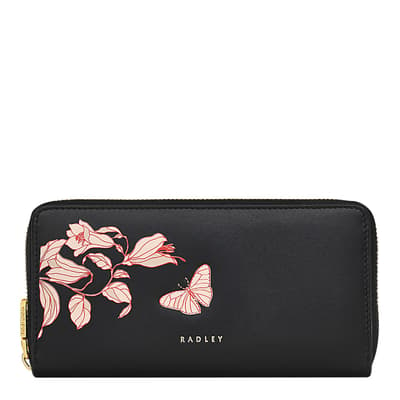 Black Butterfly Large Zip Around Matinee