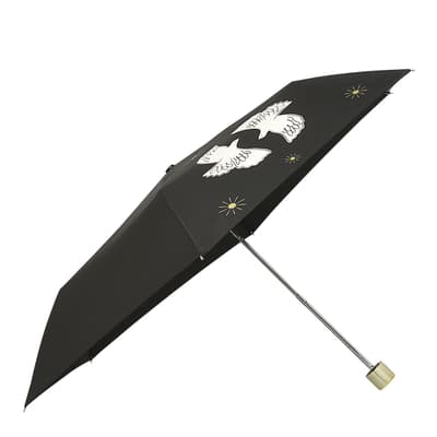 Black Two Turtle Doves Responsible Handbag Umbrella