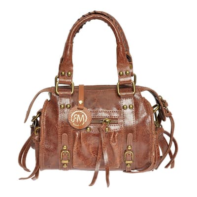 Roberta M Brown Crossbody Bag