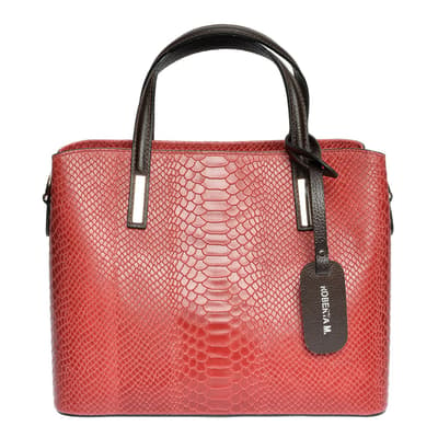 Roberta M Red Top Handle Bag