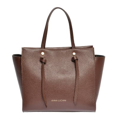 Anna Luchini Brown Tote Bag