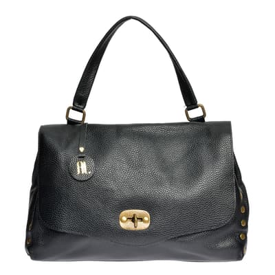 Anna Luchini Black Top Handle Bag