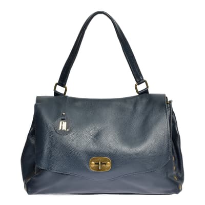 Anna Luchini Blue Top Handle Bag