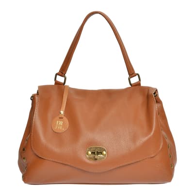 Anna Luchini Brown Top Handle Bag