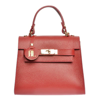 Anna Luchini Red Top Handle Bag