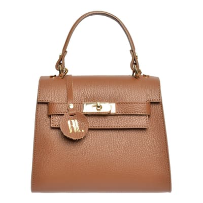 Anna Luchini Brown Top Handle Bag