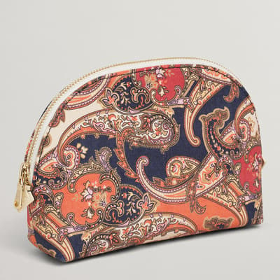 Multi Paisley Zip Make Up Bag