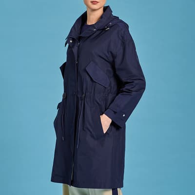 Navy Short Wind Parka Jacket