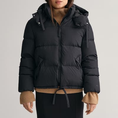 Black Down Short Parka Coat 