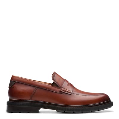 Men's Tan Burchill Penny Leather Loafers